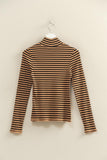 Fitted Striped Turtleneck