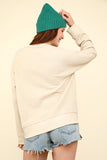 Oversized Soft Textured Sweatshirt