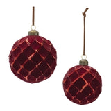 Textured Burgundy Ornament