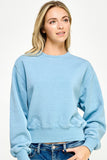 Basic Burnout Fleece Sweatshirt