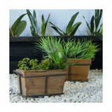 Wood Planters Box with Metal Frame