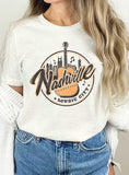 Nashville Music City Graphic Tee in Natural