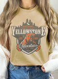Yellowstone Adventure Graphic Tee in Tan