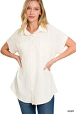 Short Sleeve Button Front Shirt