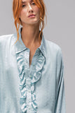 Ruffled Button Down Top