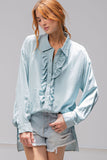 Ruffled Button Down Top