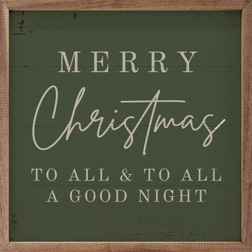 Merry Christmas To All Green 16x16