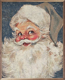 Santa With Gray Hat Blue 16x20