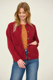 Raglan Button Down Cardigan Sweater