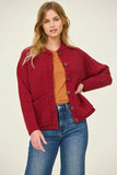 Raglan Button Down Cardigan Sweater