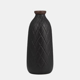 PLAID TEXTURED VASE