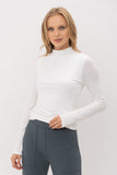 Double Layer Mock Neck Top