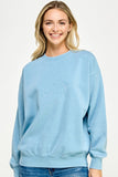 Fleece Burnout Oversized Sweatshirt