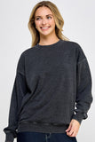 Fleece Burnout Oversized Sweatshirt