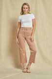 Chromatic High Rise Cropped Jeans in Brown