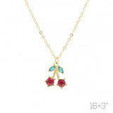 Cherry Prong Necklace
