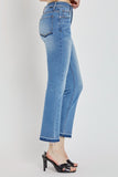 Curvy Mid Rise Slim Straight Jeans