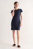 Slub Knit Cap Sleeve Dress