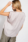 Dull Satin Loose Fit Woven Top