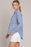 Ditzy Floral Basic Dress Shirt