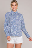 Ditzy Floral Basic Dress Shirt