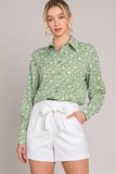 Ditzy Floral Basic Dress Shirt