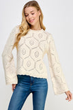 Long Sleeve Sweater in Cream