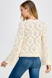 Long Sleeve Sweater in Cream