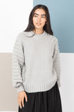 Textured Sleeve Cozy Sweater