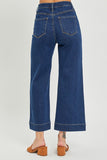 Button Front Wide Leg Jeans