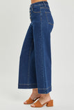 Button Front Wide Leg Jeans