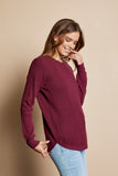 Soft Knit Sweater in Burgundy