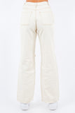 High Waist Cargo Pants in Ivory