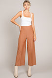 Pinstriped Twill Wide Leg Trousers