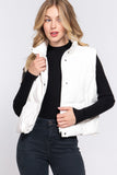 High Neck Quilted Puffer Vest