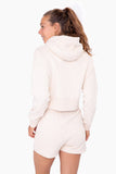 Quilted Drawstring Hoodie