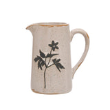 Stoneware Creamer with Flowers
