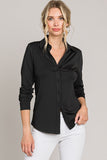 V-Neck Button Up Top