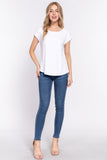 Ribbed Dolman Sleeve Top