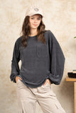 Puff Sleeve Textured Soft Knit Top