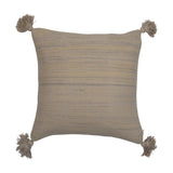 Woven Cotton Pillow With Tassels - 20"
