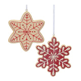 Gingerbread Snowflake Ornament 4" - Resin