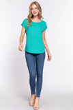 Ribbed Dolman Sleeve Top