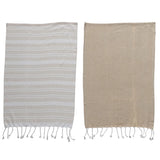 Woven Cotton Haman Tea Towel w/ Fringe