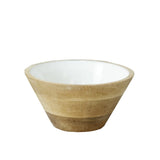 WOOD 6" BOWL - WHITE