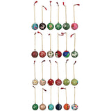 Hand-Painted Paper Mache Ball Ornaments - 1