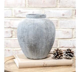 Round Charcoal Vase