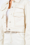 Ivory Contrast Stitch Jacket
