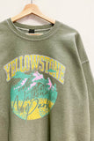 Yellowstone Graphic Sweatshirt in Dark Mint