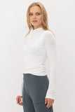 Double Layer Mock Neck Top